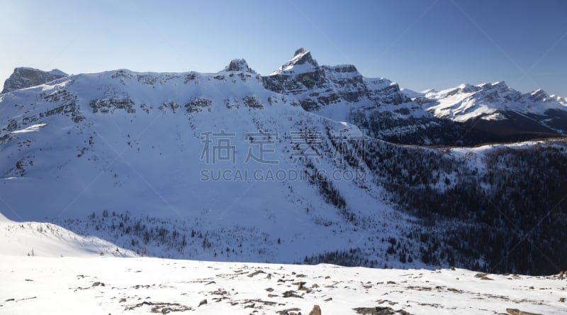 冬天,全景,地形,寒冷,视角,雪山,环境,雪,加拿大,禅宗