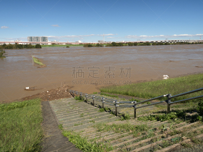 水灾,台风,最终期限,环境,荒川河,河流,户外,危险,日本,足立区