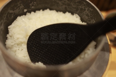 米,小的,锅,越南,热,寿司米,背景分离,日本食品,食品,主食