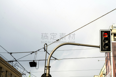 停止标志,选择对焦,留白,水平画幅,云,华沙,无人,色彩鲜艳,欧洲,英格兰