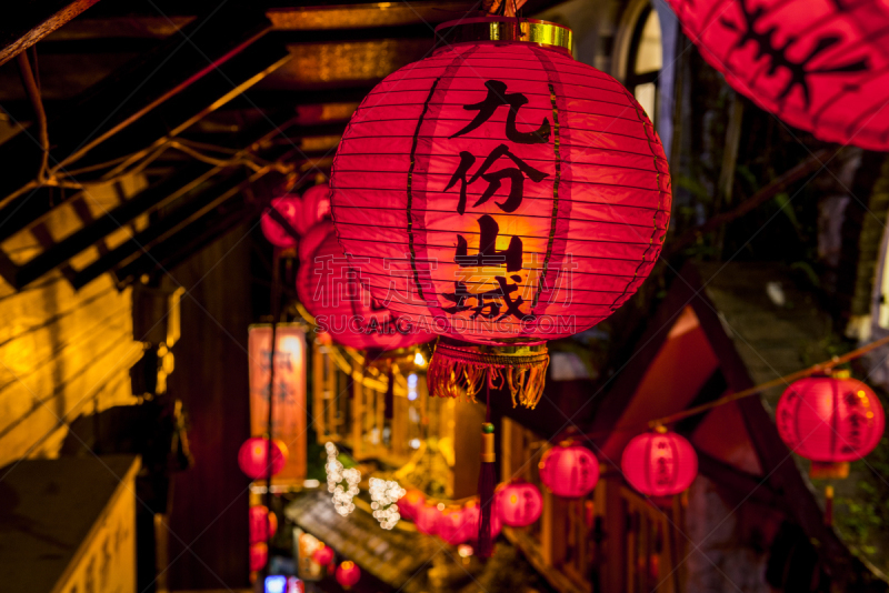 山,九份,茶馆,旅游目的地,夜晚,无人,户外,都市风景,著名景点,咖啡馆