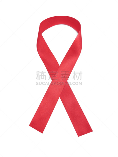 符号,艾滋病,艾滋病警示丝带,垂直画幅,机敏,留白,世界艾滋病日,无人,特写,白色