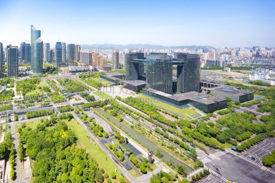 现代,建筑外部,城市,曼哈顿中心,办公室,水平画幅,高视角,云,无人,户外