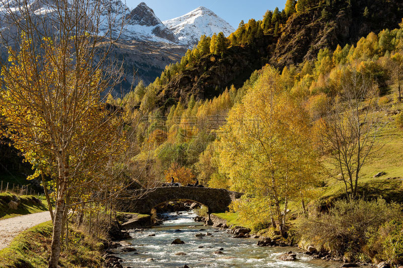 法国,加瓦尔尼,桥,宝丽丝山脉,特拉华,river gave,在上面,环境,著名景点,河流