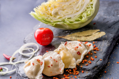 酱汁,塞满了的,蒸汽,饺子,煮食,盘子,国内著名景点,蔬菜,热,清新