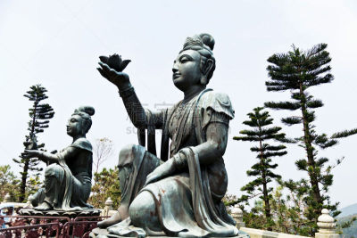 雕像,天坛大佛,女神,佛,户外,青铜,巨大的,远古的,著名景点
