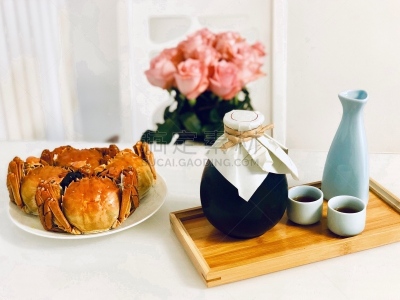 中国米酒,巨蟹座,海产,饮食,膳食,食品,图像,盘子,桌子,无人