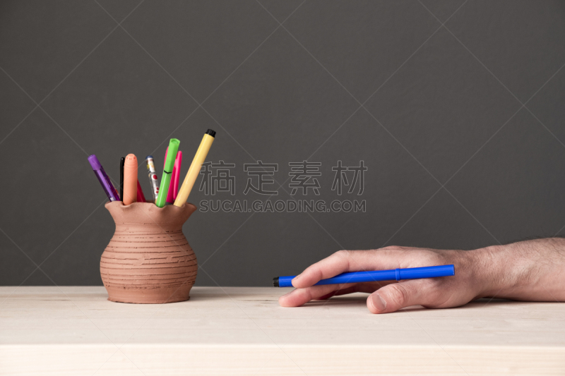 拿着,手,水笔,毡尖笔,背景分离,铅笔,壁纸,广口瓶,马克杯,自制的