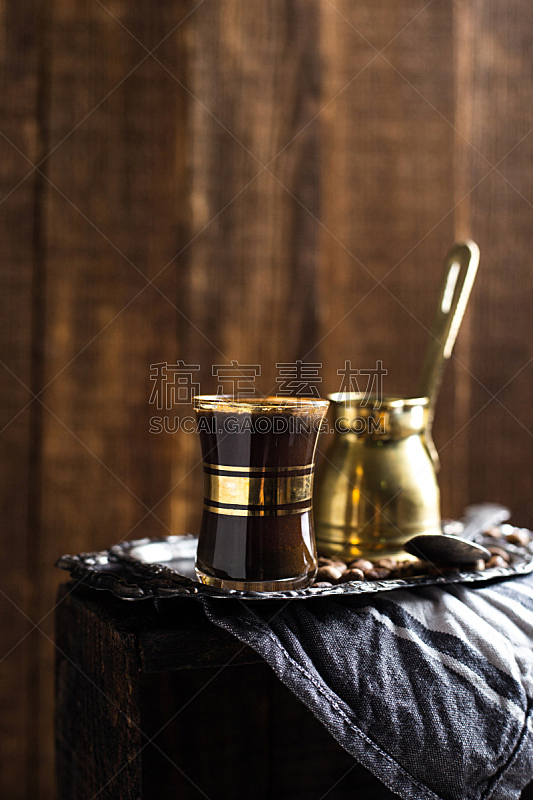 土耳其,暗色,纹理,铜,木制,咖啡杯,小酒杯,炊具,复古,逆光