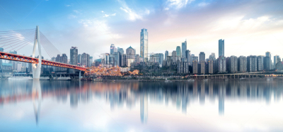 天空,都市风景,城市天际线,云,重庆,水,新的,滨水,现代,建筑业