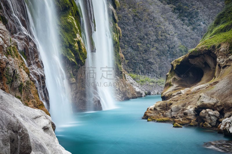 墨西哥,河流,tamul waterfall,热带气候,环境,环境保护,圣路易斯波托西,著名景点,湖,绿松石色