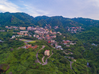 绿色,自然,航拍视角,山,森林,乡村,建筑外部,树