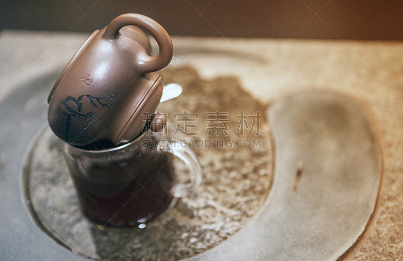 茶壶,背景,湿,酸味,石头,饮料,茶,传统,热,茶道