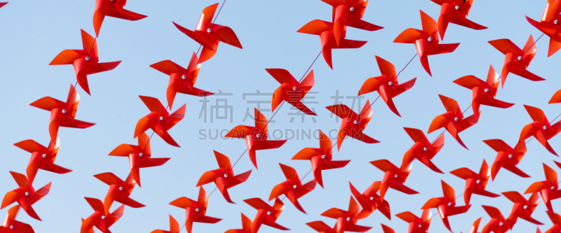 悬挂的,成一排,组物体,纸风车,狂欢节,玩具,公园,中国,园林,童年