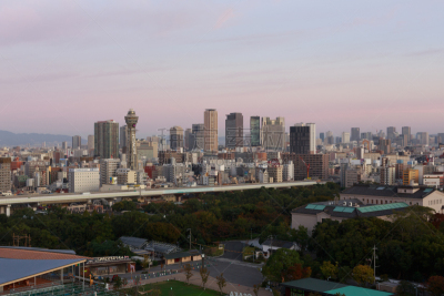 通天阁,日本,都市风景,大阪府,主题建筑物,商务,当地著名景点,黄昏,现代,著名景点