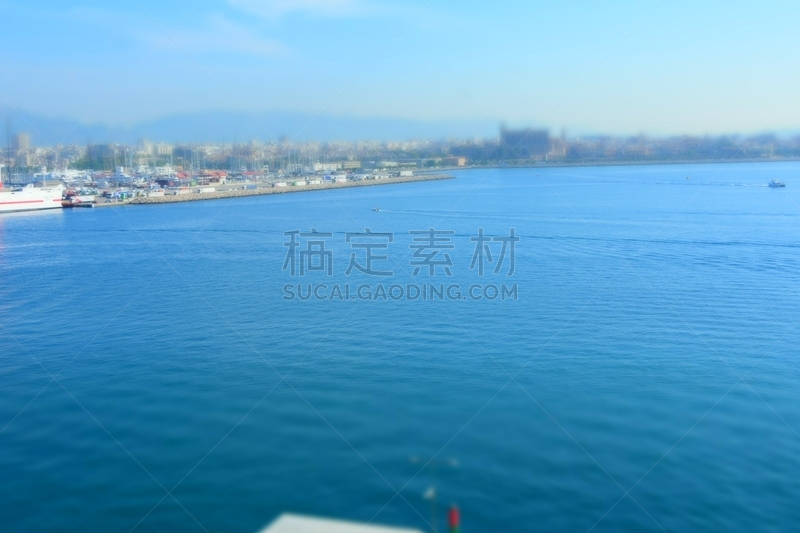 客船,巴塞罗那,都市风景,云景,兰布拉大道,云,现代,客轮,地中海,户外