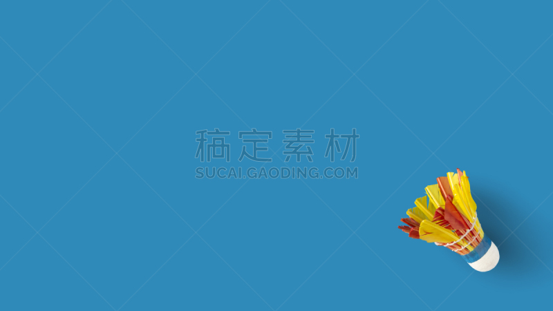 毽子,蓝色背景,分离着色,角球,休闲游戏,运动,清新,羽毛球,自由,设备用品