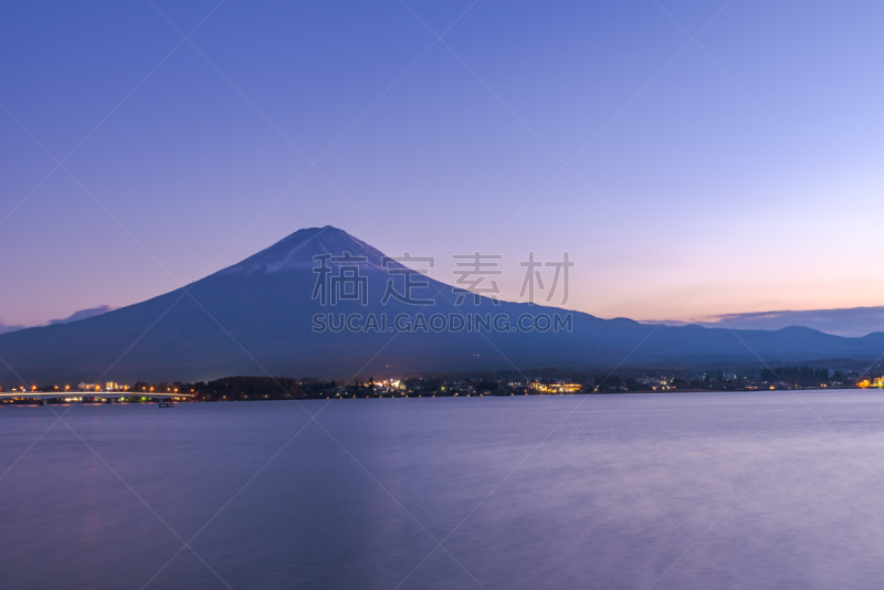 天空,日本,富士山,河口湖,自然美,水,雪,早晨,曙暮光,光