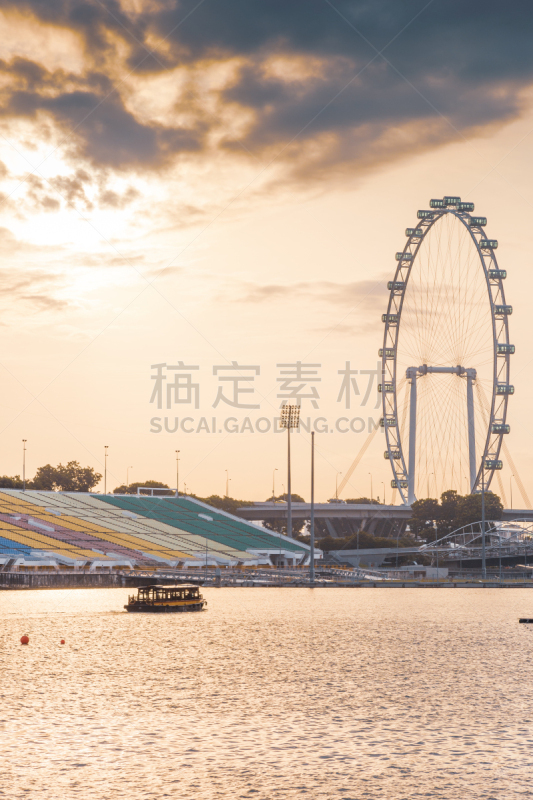 滨海湾 ,都市风景,新加坡市,旅游目的地,人,安全护栏,快艇车,滨海城区,享乐