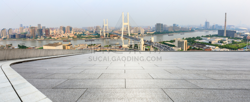 方形画幅,桥,空的,上海,建筑外部,室内地面,砖,交通,地板,现代