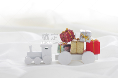 礼物,圣诞老人,火车,可爱的,倾斜视角,比例,汽车部件,雪,小的,铁轨轨道