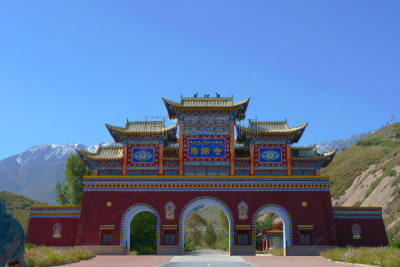 传统,中国,建筑,甘肃省,张掖,著名景点,古典式,户外,天空,旅行者