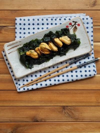 东方食品,海草,贻贝,韩国食物,焖菜,饮食产业,韩国泡菜,日本食品,餐具,自制的