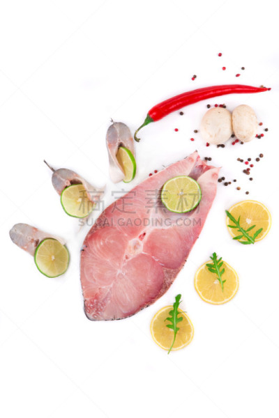 鲤鱼,清新,牛排,静物,背景分离,食品,摩尔多瓦共和国,烹调