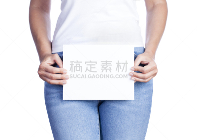 空的,拿着,白色,女人,平衡折角灯,布告,健康保健,妇女问题,背景分离