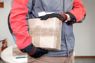 男人,密封的,拿着,护手套,礼物,商务,纸盒,面部表情,背景,盒子