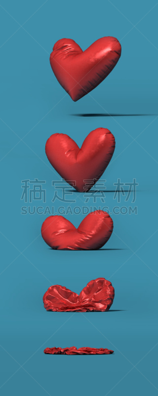 三维图形,红色,气球,心型,表格,周年纪念,事件,背景分离,风,浪漫