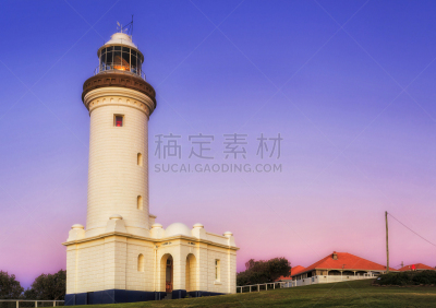 灯塔楼,海洋,关闭的,粉色,草坪,新南威尔士,照明设备,内腔,著名景点,海岸线