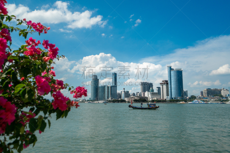 厦门,都市风景,岛,鼓浪屿,船,商务,海港,云,现代,著名景点