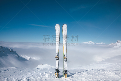 滑雪坡,在上面,滑雪雪橇,葱仁谷,运动,雪山,法国,深雪,户外,体育器械