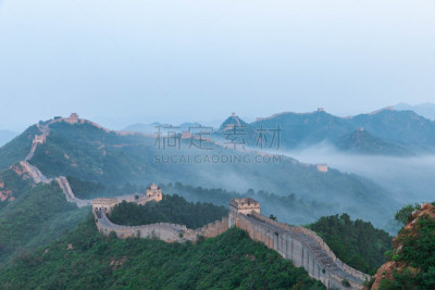 云景,砖,世界遗产,云,东亚,户外,建筑,山脉,远古的