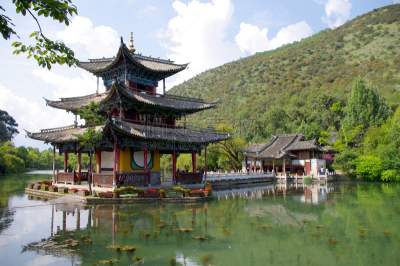丽江,云南省,天空,公园,水平画幅,无人,东亚,户外,湖