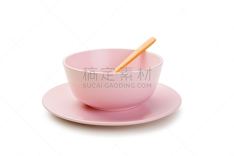 白色背景,粉色,背景分离,盘子,碗,空碗,分离着色,白色,晚餐