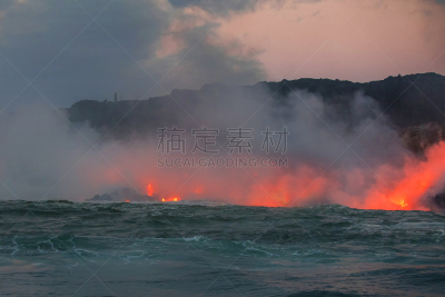 海洋,熔岩,热,太平洋岛屿,几劳亚活火山,大锅炉,环境,橙色,自然神力,岩石