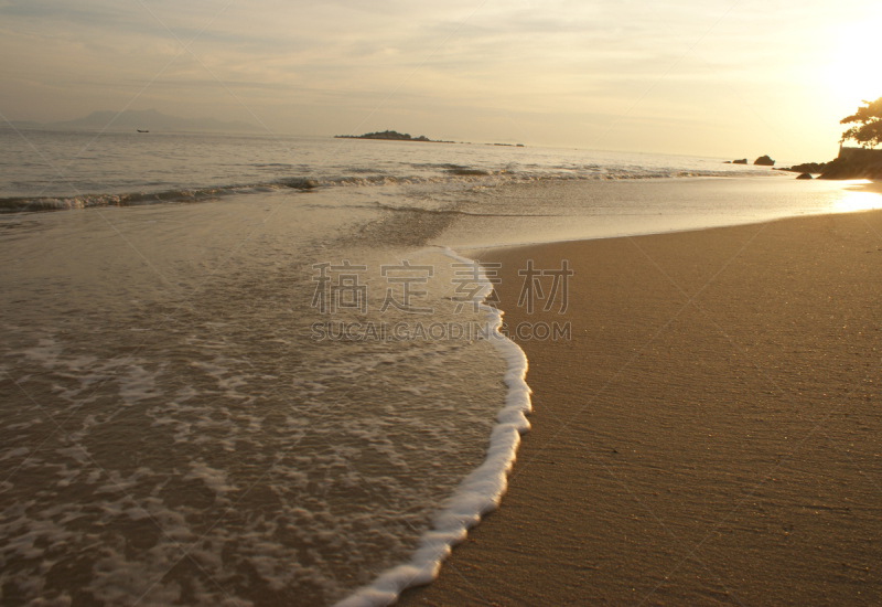 海浪,深情的,爪哇海,富营养化水体,微咸水,夏至,沙雕,水,天空,沙子