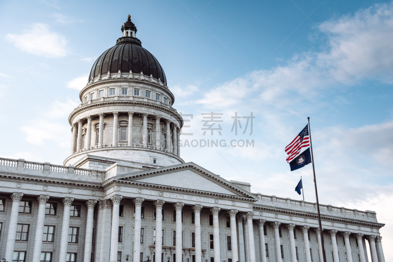 盐湖城,国际著名景点,城市生活,犹他,建筑物门,草,著名景点,圆顶建筑,古典风格,夏天