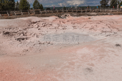 怀俄明,黄石公园,曙暮光,云,仙女瀑布,客轮,低地瀑布,上喷泉盆地,户外,火山口