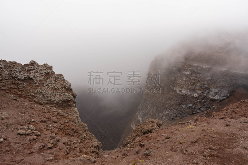 维苏威火山,云,意大利,多云,火山口,天气