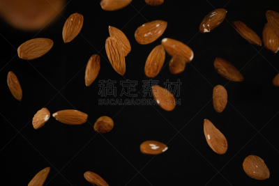杏仁,坏掉的,水果,咖啡豆焙炒器,厨房,夜晚,魅力,有机食品,自然,运动模糊