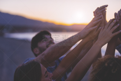 人群,手牵手,友谊,集体治疗,灵感,健康,女人,动机,社区,亚洲人种
