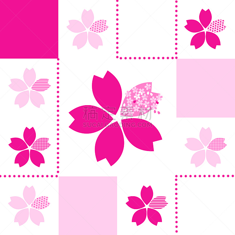 拼缝物,樱之花,粉红色,传统,贺卡,多样,浪漫,情人节卡,简单,自然美