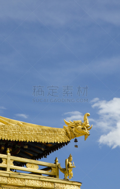 龙,屋檐,大昭寺,传教士,纪念碑,中国,天空,灵性,古董,古典式