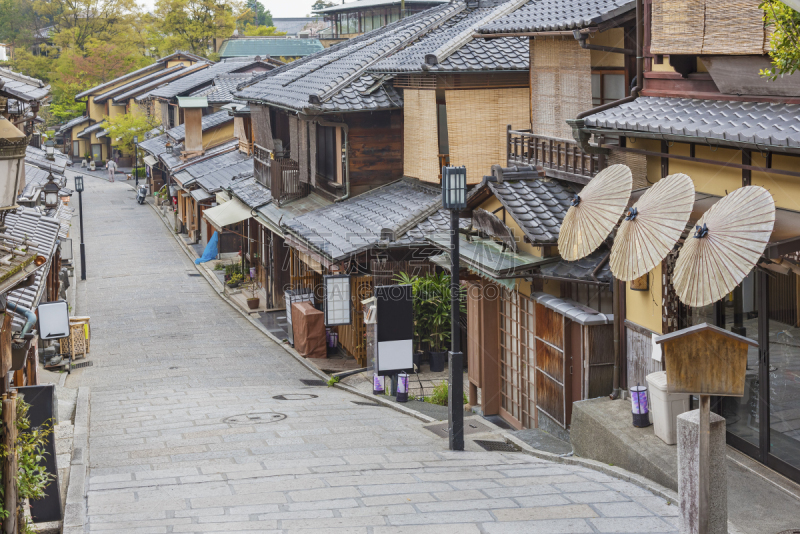 京都府,街道,祗园,京都市,日本之神道教,巷,神殿,禅宗,水平画幅,无人