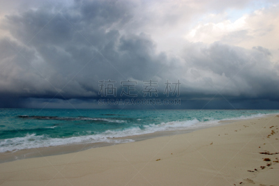 暴风雨,海洋,索尔特岛,凯科斯群岛,热带风暴,特克斯和凯科斯群岛,珊瑚礁,台风,水,水平画幅