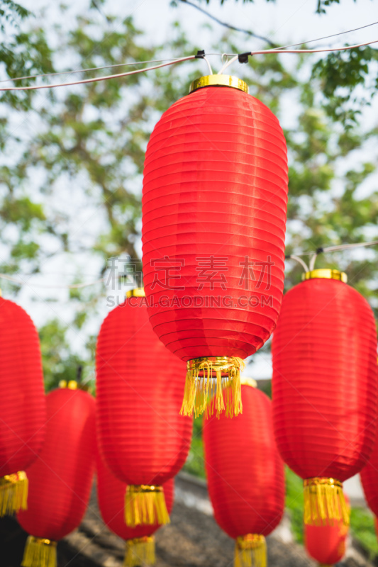 灯笼,在下面,远古的,建筑体,传统,事件,房屋建设,春节,纸灯笼