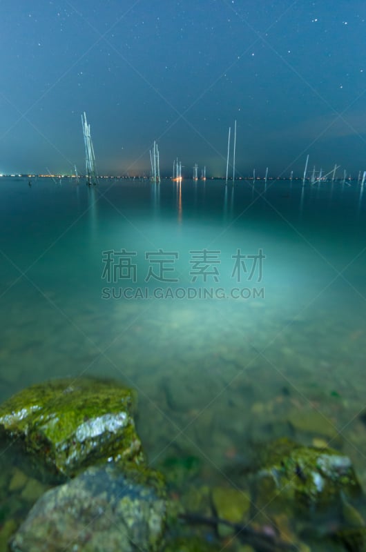 夜晚,海滩,鸡尾酒,在上面,星迹,空间探索,月球,垂直画幅,天空,星系